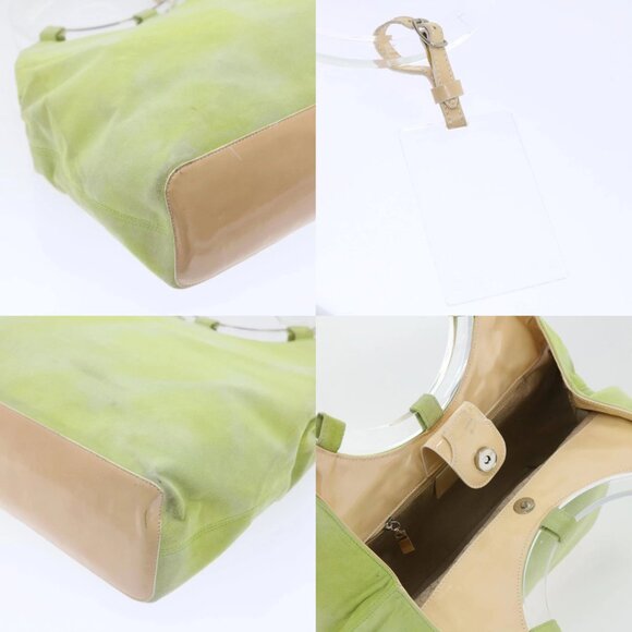 CELINE Hand Bag Suede Green Auth 53736V - Picture 14 of 14